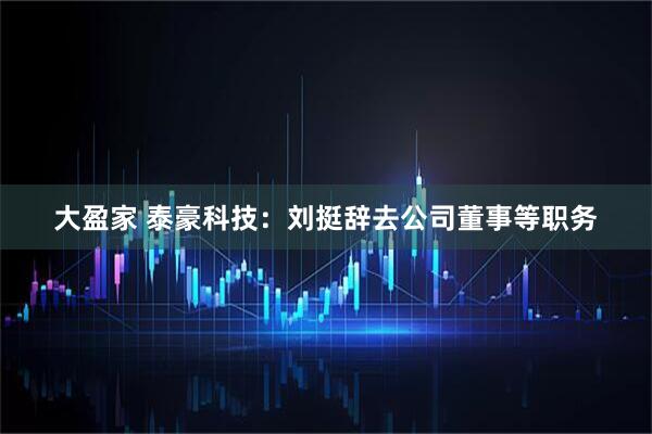 大盈家 泰豪科技：刘挺辞去公司董事等职务